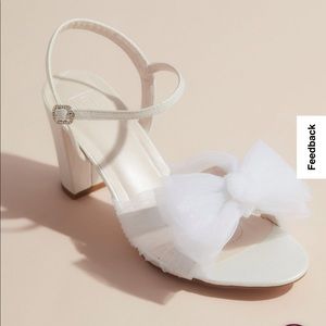 Pleated Chiffon Bridal Heel from David’s Bridal